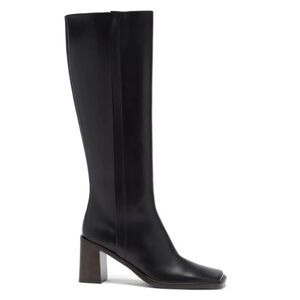 THE ROW Patch Calfskin Tall Zip Boots